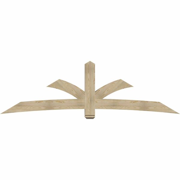 Ekena Millwork Davenport Rough Sawn Timber Gable Bracket, Douglas Fir, 108"W x 31 1/2"H x 6"D x 6"F, 7/12 Pitch GBW108X31X0606DAV00RDF - main